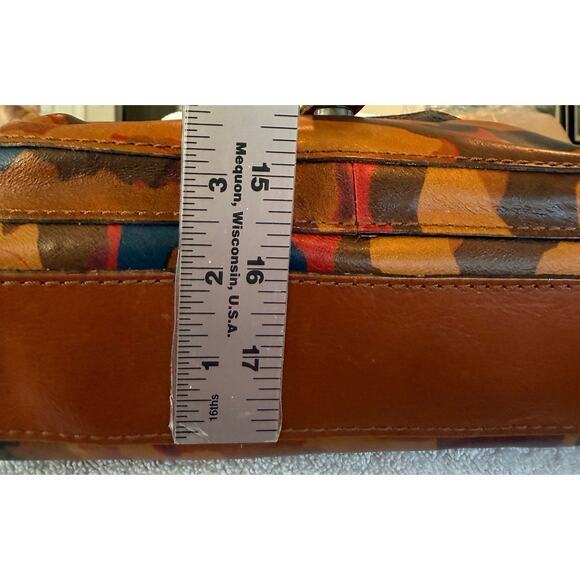 Patricia Nash Avellino Camo Leather Crossbody Bag/Purse Multicolor Boho EUC - Picture 9 of 10